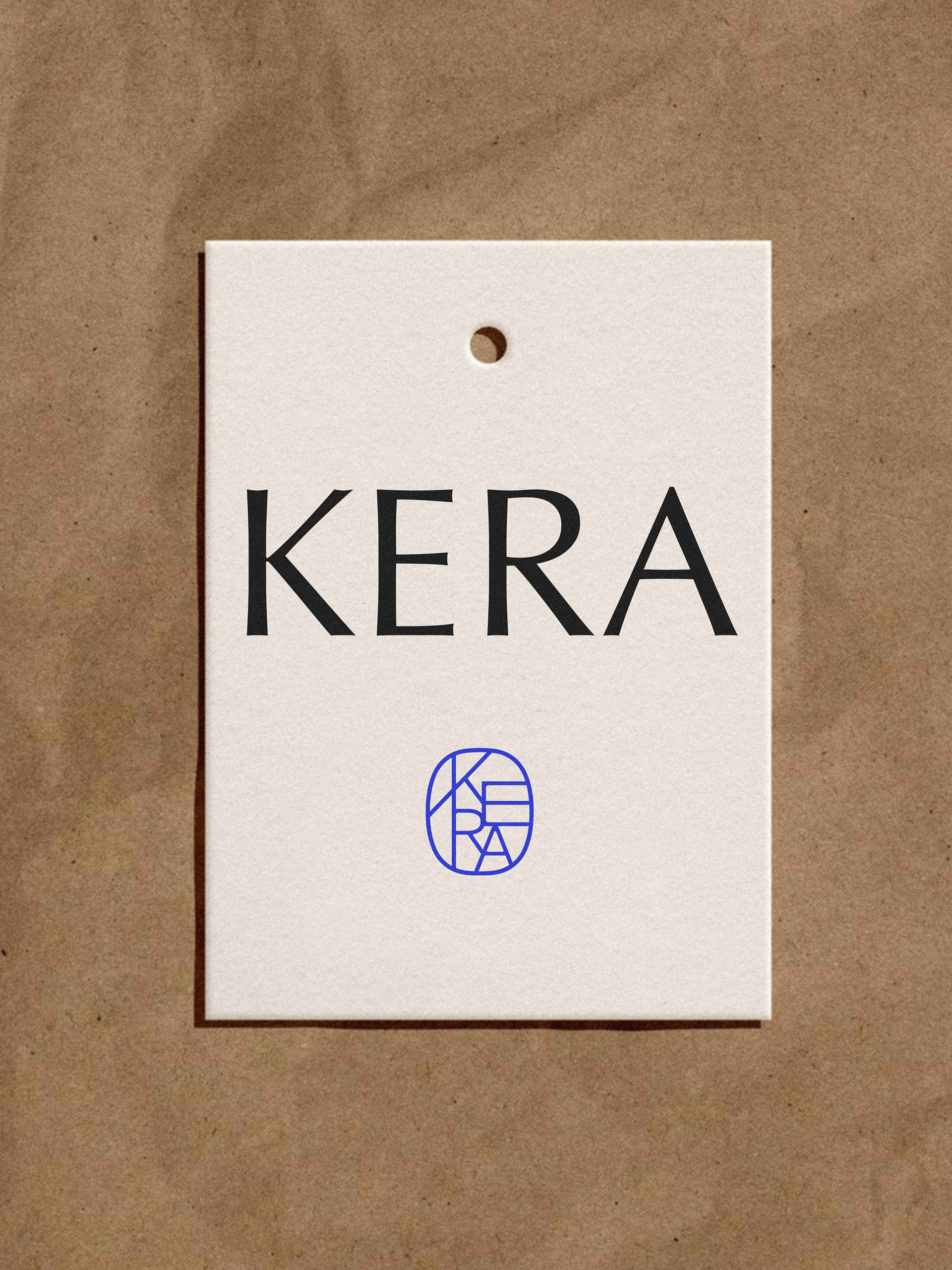 A piece of paper with the word kera on it.